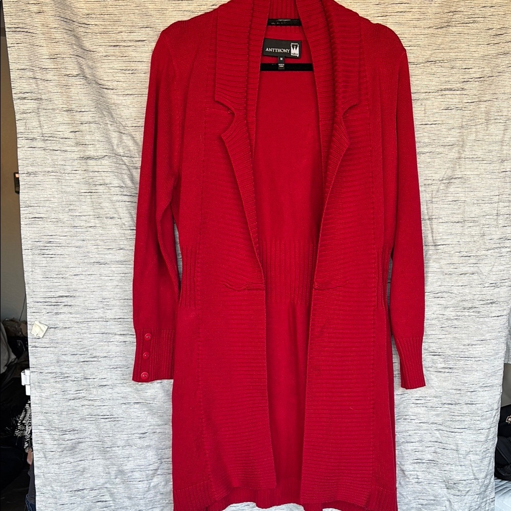 Anthony Red medium Cardigan Sweater